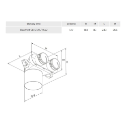 Skrzynka rozprężna 2x75/125 mm VENTS