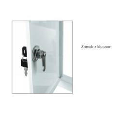 Drzwiczki rewizyjne metalowe 597x597mm (60x60cm) ze stali malowanej proszkowo, zamykane na klucz VENTIKA
