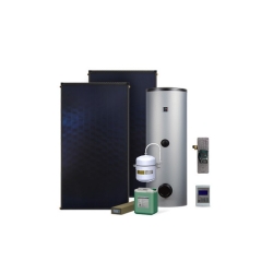 Zestaw solarny Komfort Plus HX200-2KS2100.S101 Zestaw solarny Komfort Plus dla 3-4 osób: kolektor słoneczny KS2100 (2 szt.), zespół pompowy ALEX HX10,