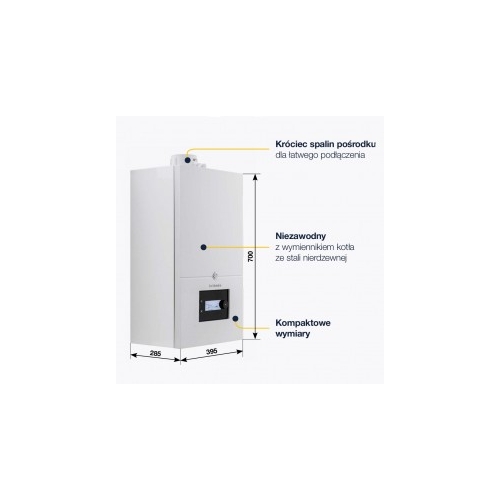 Kocioł gazowy kondensacyjny 1 funkcyjny 24 kW ( 7857045 ) + separator 3/4 XS90 DE ( FL1-03-04748-EU ) DE DIETRICH