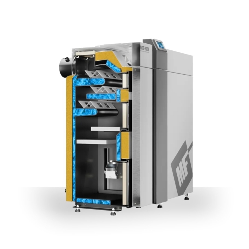 Kocioł na pellet METALFACH SMART PELLET WF PRO 25kW podajnik z LEWEJ strony