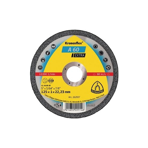 Tarcza do cięcia stali szlachetnej i metalu 125 x 1 x 22,23mm KLINGSPOR