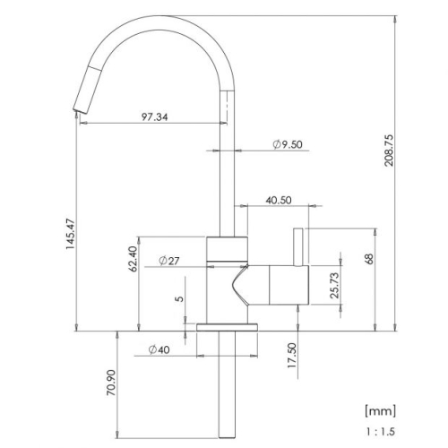 Przepływowy system filtrujący FLOW COMFORT + bateria jedno drożna DAFI
