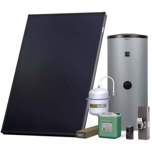 Zestaw solarny Komfort HX200-1KS2600.W001 Zestaw solarny Komfort  dla 1-3 osób: kolektor słoneczny KS2600 (1 szt.), zespół pompowy ALEX HX10 MS (ze st
